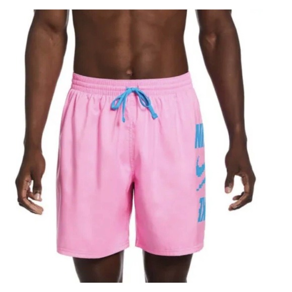NIKE Men’s Shorts Swim Trunks 7”- Pink-XLarge-New Tags Retail $66 - Picture 1 of 2